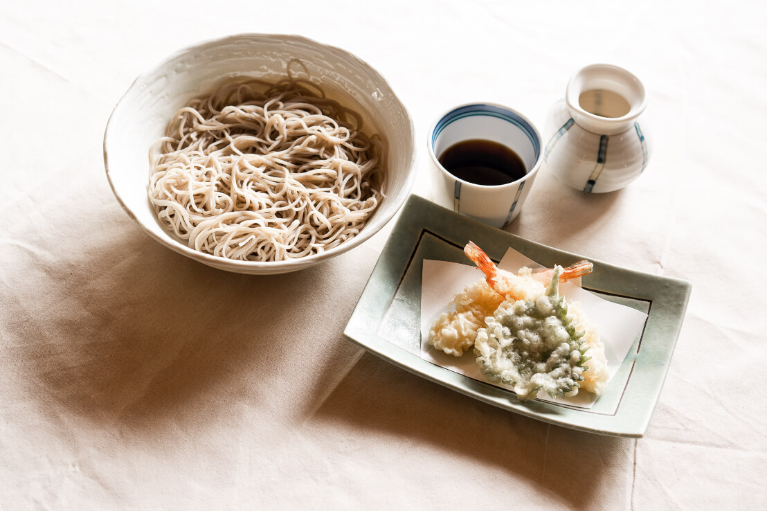 友季亭の海老天もり蕎麦の写真